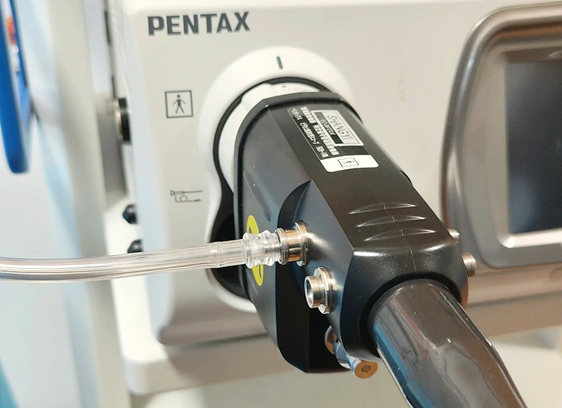 CITEC™ Clean Cap is an alternative to the reusable clean tubing in endoscopy and is used in conjunction with endoscopes, sterile water bottles, and an air source or peristaltic pumps.