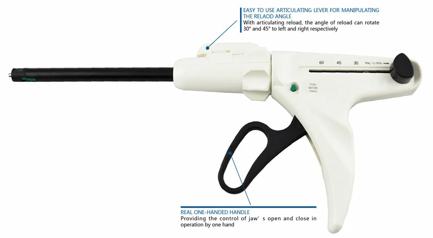 CITEC™ 1st Generation Disposable Endoscopic Articulating Linear Stapler and Cartridge, Endo Linear Cutter Stapler, Disposable Endocutter Stapler