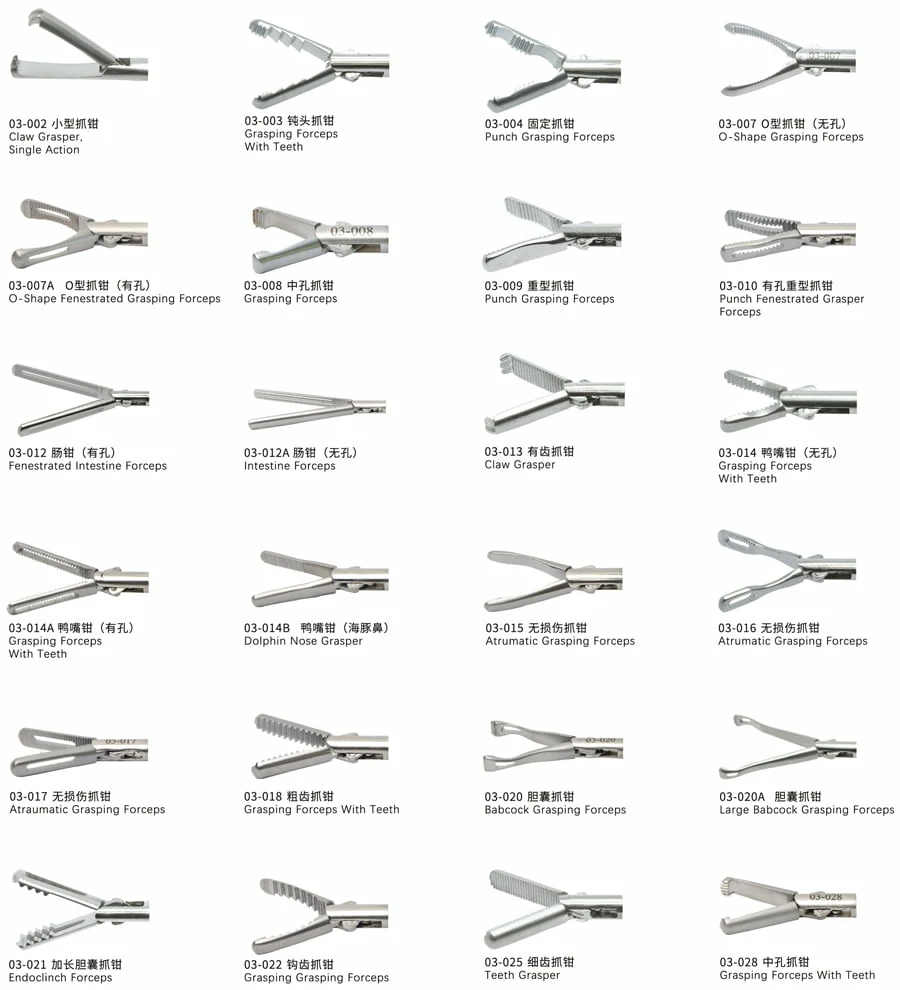 CITEC™ 5mm Surgical Instruments, Bowel Grasper, Biopsy Forceps, Straight Dissecting Froceps, Curved Dissecting Froceps, Claw Grsping Forceps, Endoclinech Forceps, Hook, Scissors, General Surgery Instruments, Reusable Laparoscopic Instruments