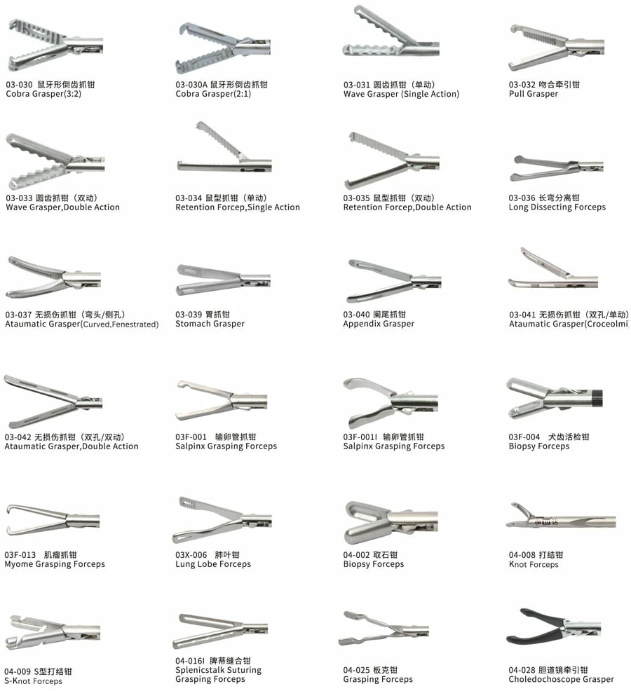 CITEC™ 5mm Surgical Instruments, Bowel Grasper, Biopsy Forceps, Straight Dissecting Froceps, Curved Dissecting Froceps, Claw Grsping Forceps, Endoclinech Forceps, Hook, Scissors, General Surgery Instruments, Reusable Laparoscopic Instruments