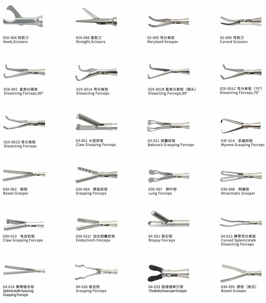 CITEC™ 10mm Surgical Instruments, Bowel Grasper, Biopsy Forceps, Straight Dissecting Froceps, Curved Dissecting Froceps, Claw Grsping Forceps, Endoclinech Forceps, Hook, Scissors, General Surgery Instruments, Reusable Laparoscopic Instruments