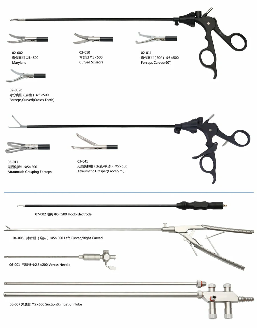 CITEC™ Bariatric Surgery Instruments, Maryland ,Curved Scissors Forceps, Atraumatic Grasping Forceps, Veress Needle Hook-Electorde, Fan Retractor Hem-o-lok Clip Applicator, Cross Silicone Trocar, Reusable Laparoscopic Instruments