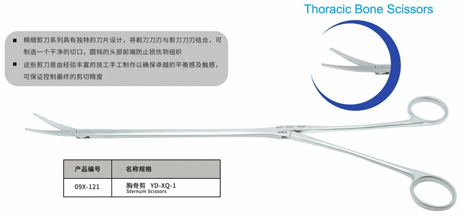CITEC™ Thoracic Tissue Forceps/Thoracic Bone Scissors, Thoracoscopic Surgical Instruments, Reusable Laparoscopic Instruments